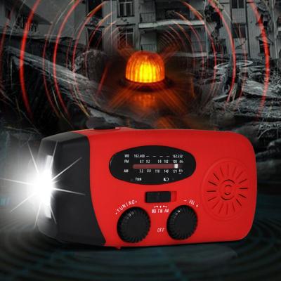 China MD-088P PORTABLE Portable Power Bank Dynamo LED Waterproof Flashlight Operate MP3 AM FM NOAA Weather Backup Solar Powered Hand Crank Radio for sale