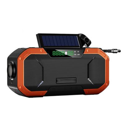 China PORTABLE Outdoor Camping Solar Radio 2000 5000 mah Time Cb Dynamo Hand Crank Big LCD Screen Solar Emergency Radio for sale