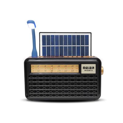 China RADIO M-522BT Meier Kemai emergency RADIO M-522BT scam panel portable solar panel light lamp operated flashlight switches FM/AM/SW am fm radio for sale