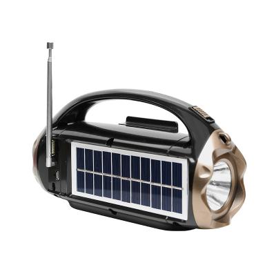 China MD-V2S Meier Kemai FM RADIO MD-V2S Meier Kemai portable radio portable solar panel LED light powered flashlight fm radio for sale