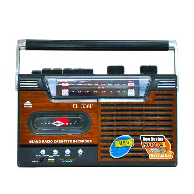 China YG-336 FM Digital Radio Vintage Retro Wood Home Radio Digital Display USB TF Portatiles Cassette Player Portable Wireless Recorder AM/FM/SW1-2 4 Bands for sale