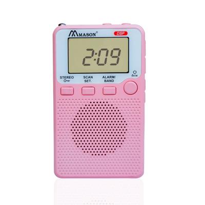 China Wholesale LCD Screen Display PORTABLE Alarm Clock Preset Stations Mini Portable 2 Band Pocket Digital AM Fm Small Radio Outdoor Radio for sale