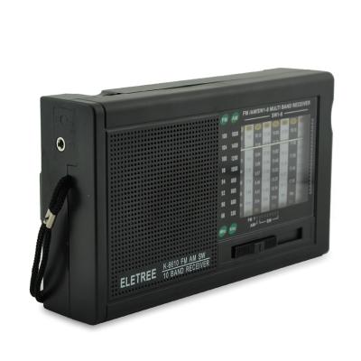 China Digital LCD Display FM Digital Radio K-6610 New Style Led Display Left Band Portable FM Radio Earphone Jack USB &tf Card Slot of flashlight fm/am/sw1-2 4 for sale