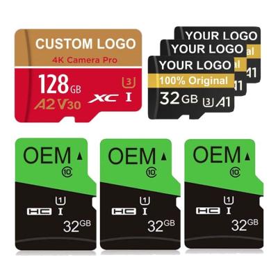 China Custom Micro Memory Card Class 10 A2 Memorias 2gb 4gb 8gb 16gb 32gb 64gb 128gb 256gb 512gb Original Logo Disc Scan Phone/MP4/Microphone/Speaker/Mobile Phone/Camera OEM Micro Memory Card for sale