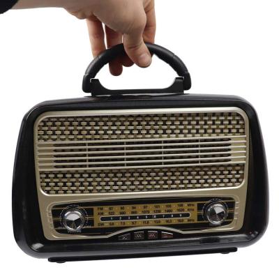 China Portable Retro Vintage Wooden FM Radio MD-1902bt Kemai Digital Display Portable Speaker USB/TF/Mp3 Home AM FM Switch Retro Transmits Radio for sale