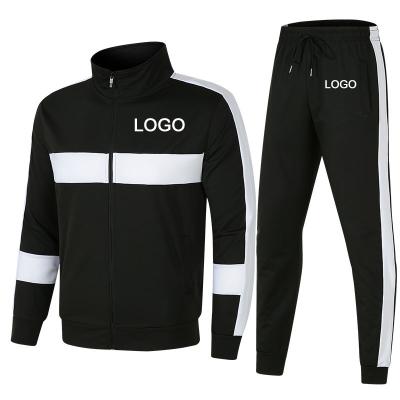 China Wholesale Breathable Two Piece Jogger Zipper Cotton Sweatsuit Sportswear Set Men Tracksuits for sale