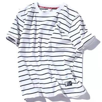 China Anti-Wrinkle Fashion Custom Recycled Oversized Vintage Print Graphic Stripped Mens Running T Shirts Mens T-Shirts for sale