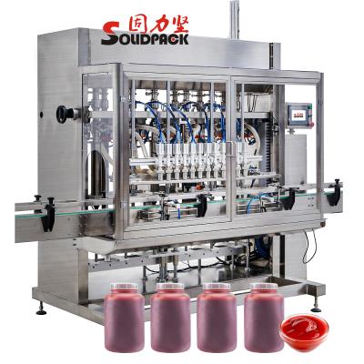 China Work Efficiently Solidpack Tomato Sauce Production Line Viscous Filler Filling Ketchup Sealing Machine 30l for sale