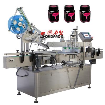 China High Accuracy Labeling No Wrinkle No Bubble Solidpack Positioning Bottle Neck And Body Labeling Machine For Wine Round Bottle for sale