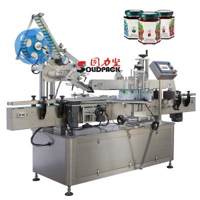 China Solidpack automatic top and side labeling machine hot sale automatic box two heads labeing the top and side double sides sticker labeling machine for sale