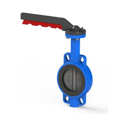 China General DN50-DN300 Handle PN16 2-12 Inch Cast Aluminum Body Size Wafer Type Butterfly Valve Price List for sale