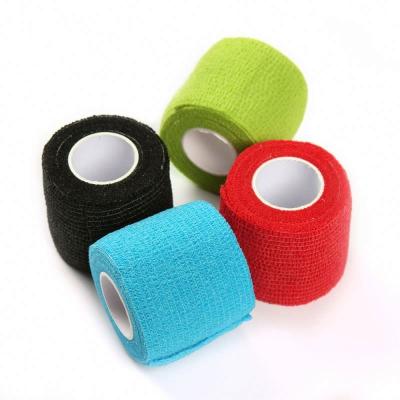 China Spandex / Cotton Coband Colored Wrap Sports Elastic Self Adhesive Wrap Bandage for sale