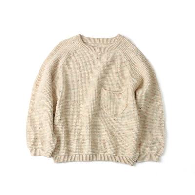 China European and American new style anti-shrink children's sweater colorful cotton knit long sleeve round neck top for sale