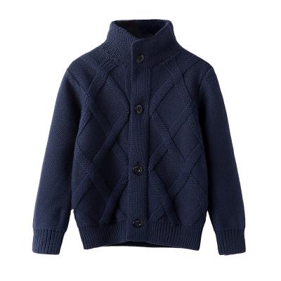 China Children's Sweater Coat Autumn And Winter Baby Knitted Wool Turtle Neck Cardigan Anti-Shrink for sale