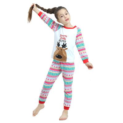 China New European and American Christmas Children's Suit Girls Casual Comfortable Cotton Two-piece Suit for sale