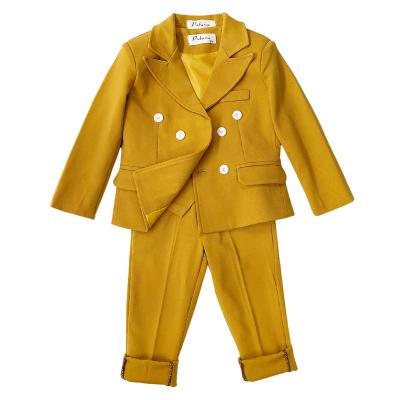 China Little dress 2021 Autumn And Winter Flower Girl suit warm and comfortable Korean boy's suit three-piece suit for sale