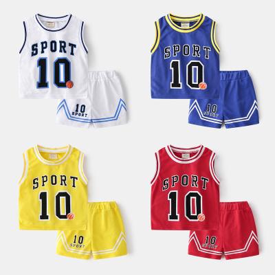 China 2021 Children's Suit Warm and Comfortable Wholesale Two-piece Breathable Summer Sportswear Boy Suit Children's Clothing for sale