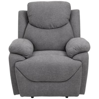 China Modern Fashionable Multifunctional Extended Sofa Recliner Living Room Linen Sofa Massage Chair With Side Pockets for sale