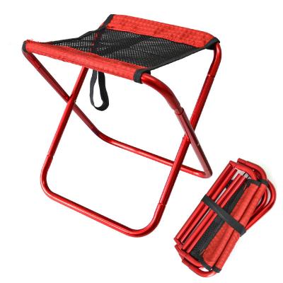 China Modern Outdoor Aluminum Camping Increasing Travel Range Fishing Seat Small Portable Silver Folding Beach Chair Stools Chair for sale