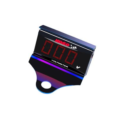 China DC Voltage Testing Motorcycle Led Digital Voltmeter Display Voltage Monitor With CNC Machined Racket Holder Motorcycle Digital Voltmeter for sale