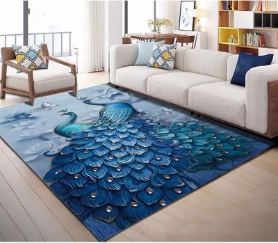 China Non-slip Interior Modern Designer Abstract Collection Large Chinese 100% Polyester Printed Persian Carpet Machine Made Home Area Rug for sale