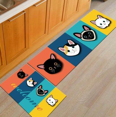 China Washable Polyester Microfiber Kitchen Flooring Absorb Water Mat And Cover for sale