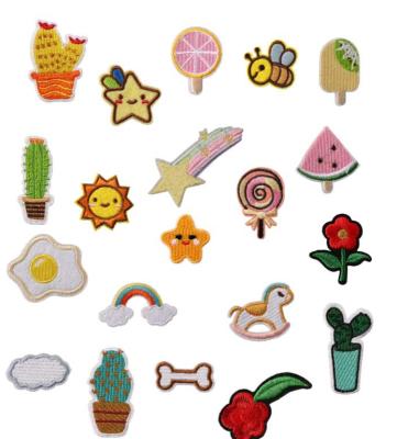 China Sustainable Customizable Decorative Cute Fabric Patches Funny Kid Embroidery Apparel Sequin Patch for sale