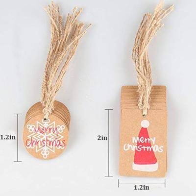 China Modern Fashion Fabric Wrapping Paper Tags Christmas Label Garment Apparel Hanging Tags for sale