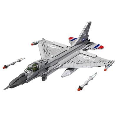 China DIY TOY Military Series F-16 Fighting Hawk Fighter Building Block Bomber Model Fighter Plane Brick Toys For Kid Birthday Gift 88013 for sale