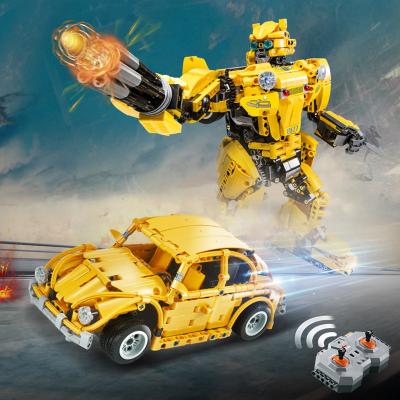 China Classic Electric Toy Cada MOC Movie RC Robot Model Bricks DIY Deformation Car B127 Beebot Building Block Toys For Children Christmas Gi for sale