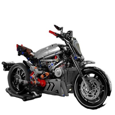 China Building Toy Technology Machinery Group 672002 Motorcycle Assembly Model Boy Puzzle Enlightenment Assembled Building Block Toys for sale