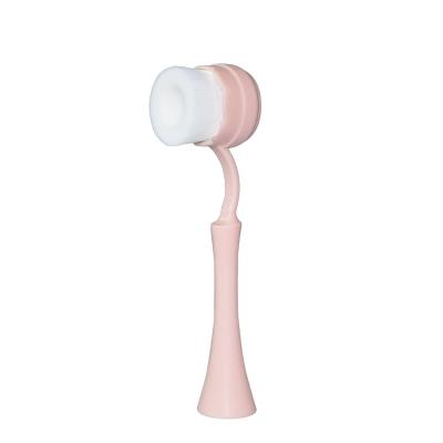 China Deep Pore Cleansing Unique Design For Long Handle Face Wash Brush With Cover for sale