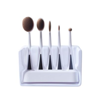 China RUIXINLI Brush 5pcs Flat Professional Oval Makeup Brush Set With Stand for sale