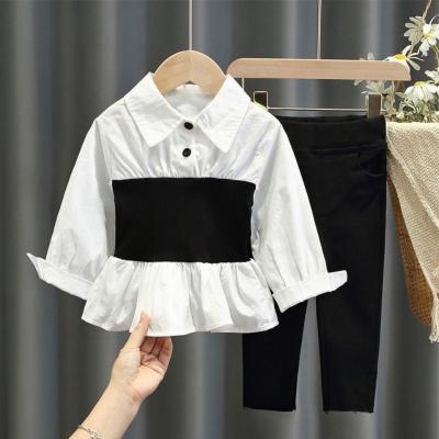 China Baby Breathable Blouse Spring Shirts White Kids Tops Peter Pan Collar School Casual Design For Kids Clothes Children Wholesale for sale