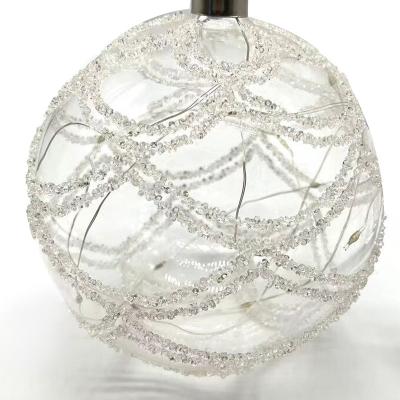 China Hot Selling Designed Customized Transparent Glass Christmas Ball Clear Glass Christmas Ball for sale