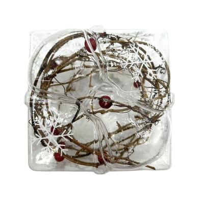 China Chirstmas Decor Lighting Gift Box High Quality Glass Ornament For Christmas Home Decoration for sale