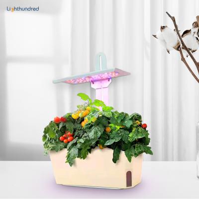 China Indoor Herb Garden System Adjustable Hydroponic Smart Home Decoration Height Mini Smart Garden Plant Modern Flower Pot for sale