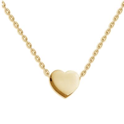 China FASHIONABLE Heart Shaped Necklace 3 Stainless Steel Float Charm Women Sliding Pendant Necklace for sale