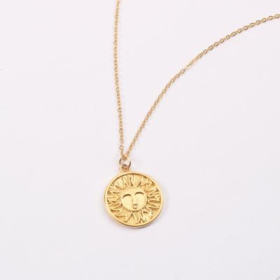 China Customized Jewelry Wholesale Necklace 18K Lead Free Nickel Free High End Gold Plated Stainless Steel Pendant Necklace for sale