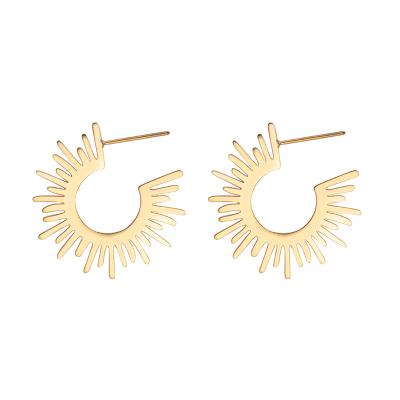 China New Simple CLASSIC Metal Irregular Earrings Round Fashion Earrings Women's Jewelry for sale