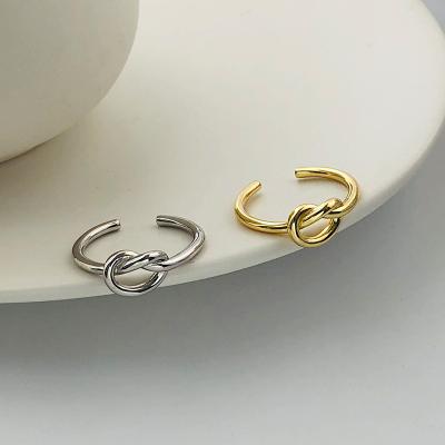 China TRENDY High End 925 Sterling Silver Tie Ring Ready to ship Dropshipping Jewelry Wholesale for sale