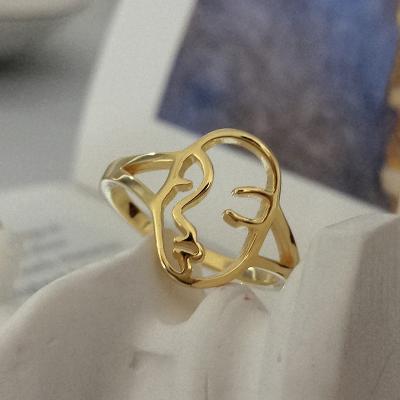 China FASHIONABLE Ready to Ship 925 Sterling Silver Figure Face Rings Jewelry High End Sellers for Women for sale