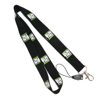 China Sport Games Safety Break Plain Black Lanyard Neck Strap Pantone Colored for sale