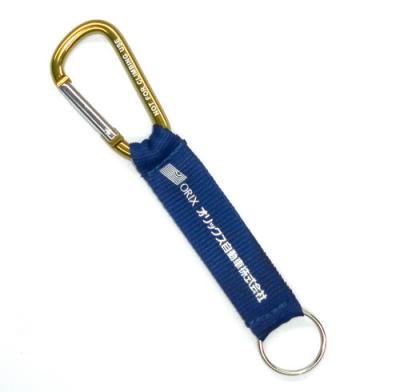 China Yellow English Letter Mini Carabiner Key Chain , Mountain Climbing Carabiner for sale