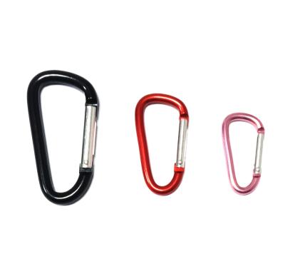 Cina Clip su misura forma di D piccole Carabiner con il logo di serigrafia in vendita