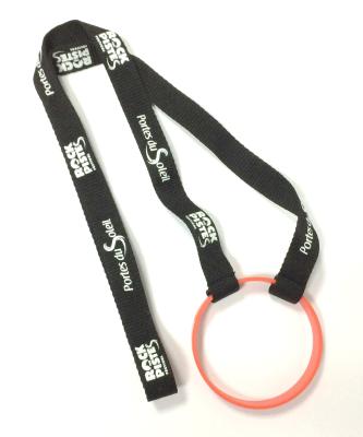 China Custom Polyester Breakaway Neck Lanyards With Silicone Wristband for sale