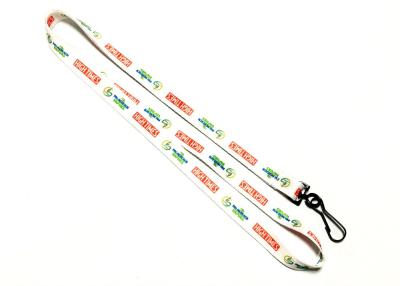 China White Background Nylon Dye Sublimation Lanyards Both Sides Logo 900*10mm for sale