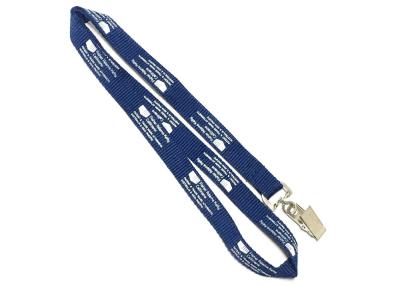 China Simple Design Flat Polyester Lanyard , Id Card Holder Lanyard 900*15mm for sale