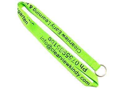 China Key Ring Customized Polyester Lanyards With Logo Printing / Heat Tranfer Printig for sale