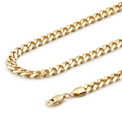 China 316l Stainless Steel Choker Gold Cuban Diamond Curb Chains Tiny 3mm Thin Cut Punk for sale